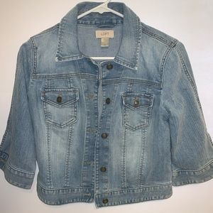 Classic Ann Taylor Loft Short Sleeve Denim Jacket